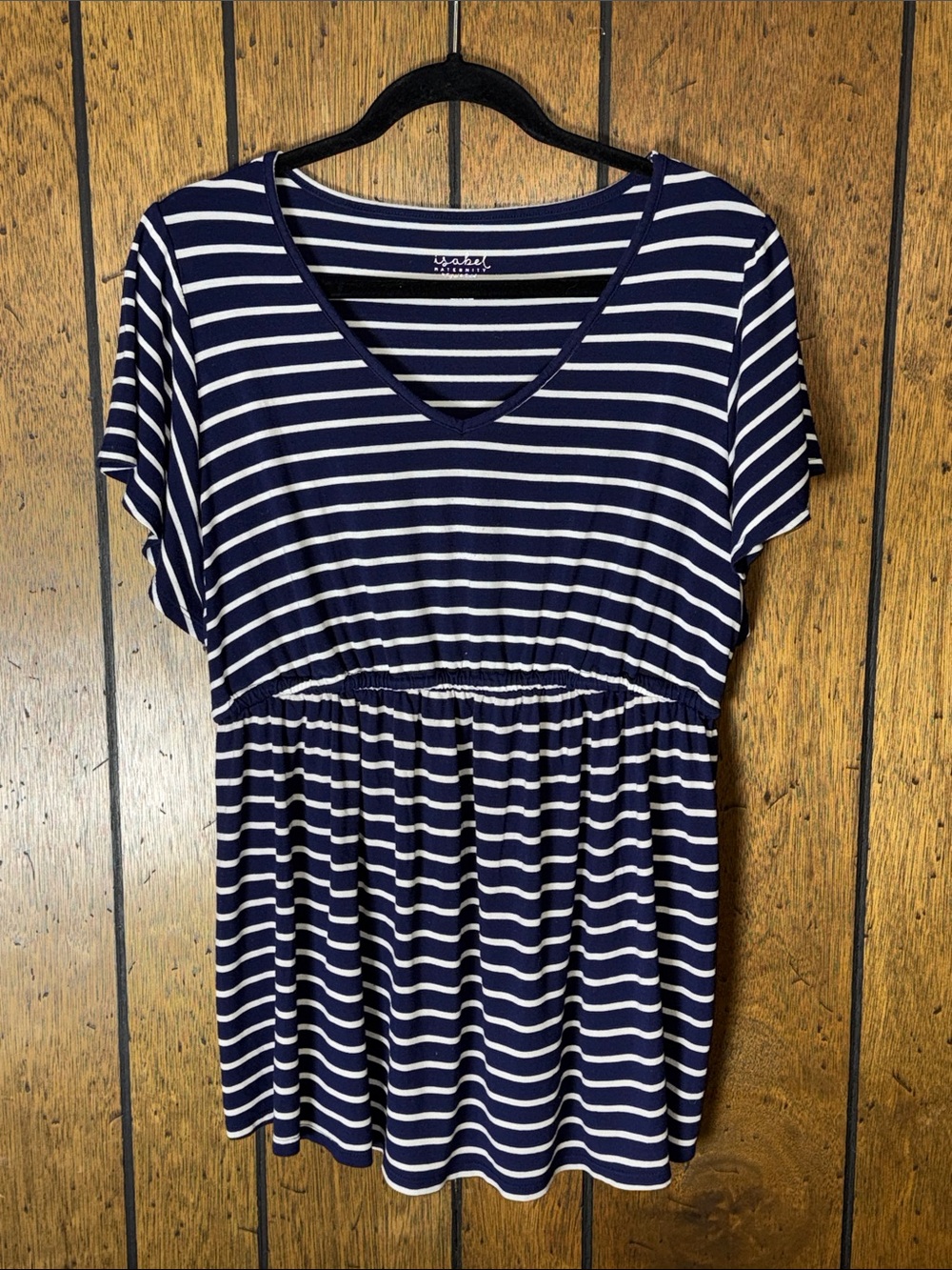 Isabel Maternity by Ingrid & Isabel Navy and White Striped Maternity Top
